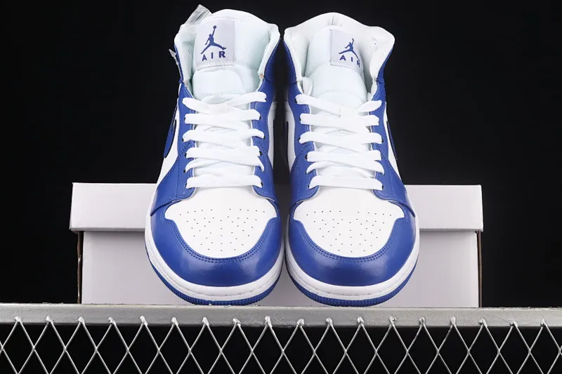 All categories Air Jordan Jordan series basketball shoes Air Jordan 1 Mid Air Jordan 1 Mid AJ1 Joe 1 Kentucky Blue Zhongbang basketball shoes BQ6472-104